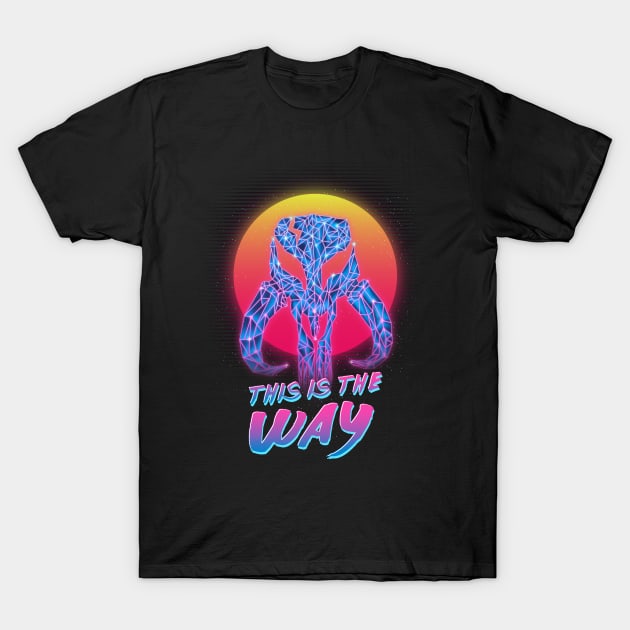 This is the way Synthwave T-Shirt by wookiemike